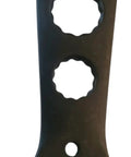 Heavy Duty Scaffold Ratchet Wrench Set With 7/8 Open End And 7/8 Socket Plus 1/2 Drive, seen in close-up of wrench handle