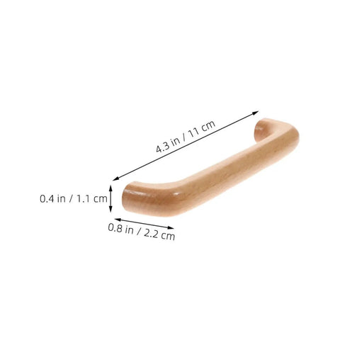 4Pcs Beech Wood Drawer Pulls For Cabinets And Dressers Modern Kitchen Hardware Screws Included Unfinished Wooden Furniture Pulls