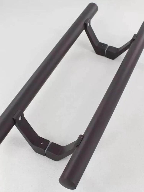 Offset Door Pull Handle For Sliding Doors And Front Entry, Long Matte Black Door Grab Bar, 150 cm, stainless steel construction.