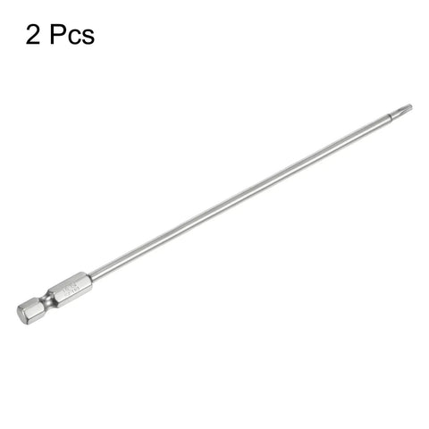 Top Shelf T10 Security Torx Bits Two Pack Made From Tough S2 Steel With A Beefy One Quarter Inch Hex Shank Six Inches Long