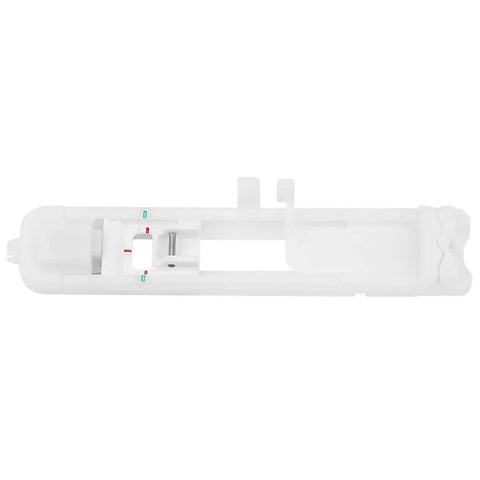 One Step Button Hole Press Foot For Home Sewing Machines Lightweight Durable Plastic Keyhole Attachment top view with detailed design.