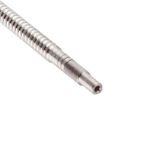 Upgrade Your Cnc Shop With This Killer 1 Set SfU1204 Rolled Ballscrew showing a smooth stainless steel rolled shaft.