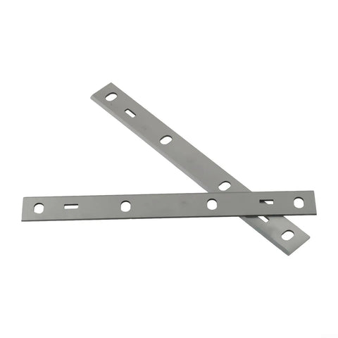 Replacement Planer Blades 210x22x1.8mm HSS For Woodworking With Smooth Finish Pro Grade Durable Heavy Duty Edge Retention Fits Woodstar PT85 Kity PT8500 Clarke CPT800 2 Pack, angled blade view