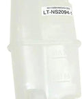 Ready To Bolt On Straight Forward Coolant Reservoir Bottle Direct Swap Overflow Tank For 2004-2015 Nissan Titan, clear plastic tank with cap.