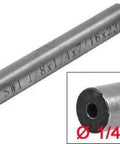 End mill cutter, side view, 1/8 in dia, 1/4 in shank, 4-flute HSS-AL