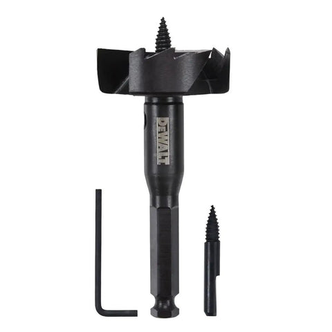 Heavy Duty Self Feed Wood Drill Bit Built Tough For Rapid Material Penetration And Clean Hole Boring In Lumber Projects Featuring Open Tooth Design and Quick Change Shank.