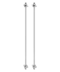 Two Pack M8 X 400mm Stainless Steel Double End Threaded Stud Bolts With Nuts Square Washers And Spring Washers For Home Maintenance
