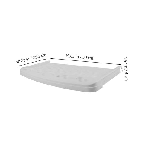 Heavy Duty Sliding Keyboard Tray Smooth Glide Under Desk Mount showing dimensions for sturdy ABS plastic design.
