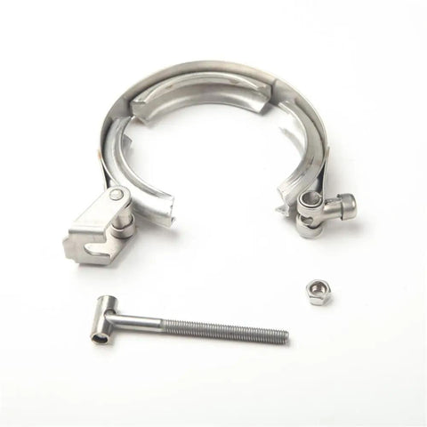 2 Inch Stainless Steel Quick Release Exhaust V Band Clamp Kit With Mild Steel Flanges For Universal Turbo Piping components