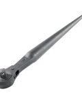 Ratcheting Spud Wrench With Half Inch Drive For Construction, Forged Alloy Steel, Corrosion Resistant Black Finish, 15 Inch Length.