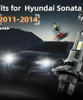 Hyundai Sonata Fog Light Bulb Kit 2011 2012 2013 2014 4pc Super Bright White Dual Beam And Fog Light Bulbs 1 To 1 Size Stock Replacement