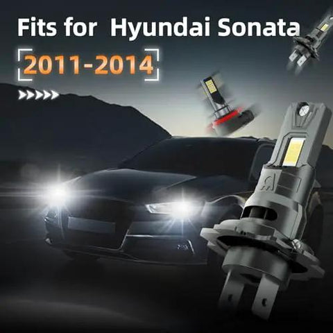 Hyundai Sonata Fog Light Bulb Kit 2011 2012 2013 2014 4pc Super Bright White Dual Beam And Fog Light Bulbs 1 To 1 Size Stock Replacement