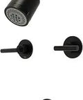 Manhattan Tub And Shower Faucet In Matte Black With Solid Brass Construction Wall Mount Dope Finish One Half Inch NPT Washerless Cartridge