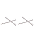 Heavy Duty M3 Cheese Head Slotted Screws Crafted From Premium A2 70 Stainless Steel Fasteners in crossed arrangement.