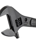 Close-up of Extra Wide Adjustable Wrench for Heavy Nuts and Bolts by Klein Tools, 10 Inch Spud Wrench With Tether Hole