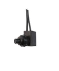 10A SPST Push Button On Off Switch With 4.5 Inch Leads For Vent Fans, 14V DC, Two Wire, Single Pole Single Throw, Plug And Play Vent Control Button For Home Or Workshop Use, black