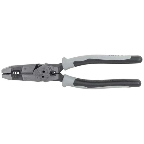 9 Inch Journeyman High Leverage Side Cutting Pliers With Crimper Fish Tape Puller And Wire Stripper Pro Grade Electrician Tool