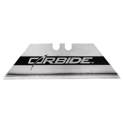 Carbide Utility Knife Blades 50-Pack Dispenser With Laser Deposited Edge For Long Lasting Sharpness Flexible Steel Body Built To Flex