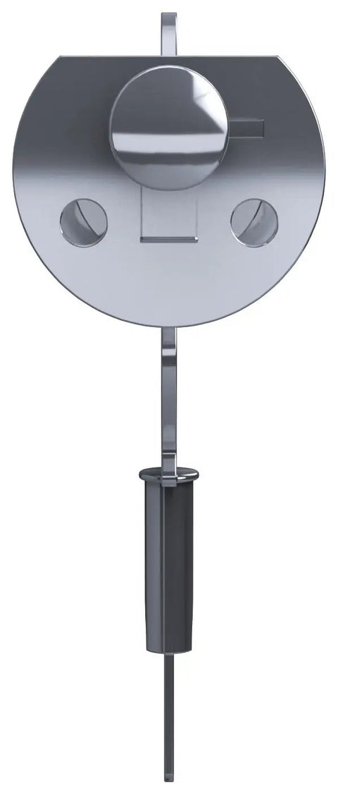 Premium Chrome Universal Plunger Lock Keyed Alike Setup showcasing a smooth mechanism for easy door locking on glass or wood.
