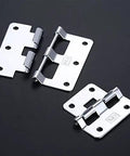 Detachable Flight Case Hinge For Cabinet Doors And Wardrobes, stainless steel hinges displayed on a black surface