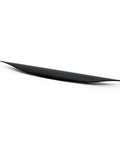 Swansea Collection 5 1/16-Inch Center-To-Center Matte Black Modern Cabinet And Drawer Finger Pull Handle, side view.