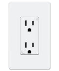 Decorator Receptacle Outlet With Screwless Wall Plate Included For Easy Install 15 Amp 125 Volt Tamper Resistant Electrical Outlet 2 Pole