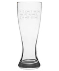 Gift For RC Plane Fans Pilsner Glass With RC Aircraft Artwork Perfect Gift For Radio Controlled Aviation Lovers And Pilots Great For Home Bar Or Office Decor Fun Saying If I Cant Bring My RC Planes On This Beverage Vessel