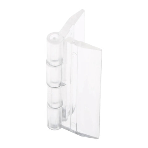 Side view of Set Of Four Clear Acrylic Folding Hinges 45x35mm Mini Hinge Hardware for Furniture and Cabinets