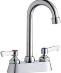 Deck Mount Gooseneck Faucet With Lever Handles For Kitchen Sinks ADA Compliant Lead Free NSF And ANSI 61 Certified Low Flow