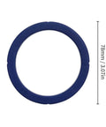 Blue Silicone Group Gasket For La Marzocco Espresso Machines Grouphead Replacement Part, 78mm diameter, top view