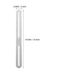 Stainless Steel Adjustable Slotted Flat Mending Plates With Installation Holes For Shelf Repair And Wood Table Brackets, showing measurements