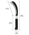 Heavy Duty Harvest Sickle With Carbon Steel Blade And Aluminum Handle, 8 Inch Straight Edge Hook Blade, Black Rubber Grips