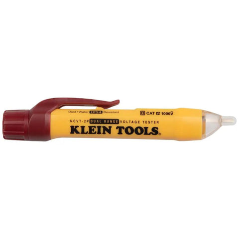 Dual Range NCVT2P Non Contact Voltage Tester 12 to 1000V AC With Visual And Audible Indicators Auto Power Off For Electricians And DIY Pros Seeking Fast Clear Voltage Detection, yellow