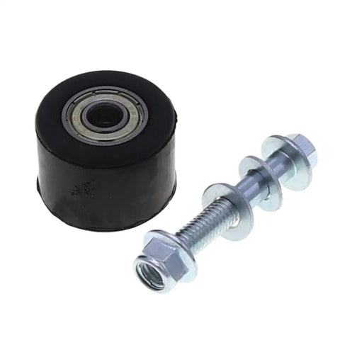 Top Tier 8mm Function Chain Roller Set For YFZ 350 And Banshee ATVs, includes rubber roller and metal bolt for drivetrain repair.