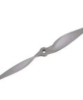 RC Propellers 10x7 Inch Two Vane Nylon Gray for Airplane Pack of 3 With Adapter Rings, shown in a close-up view