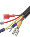 Top Shelf One Hundred Feet Split Wire Loom Conduit Tubing Built Tough Black Polyethylene Cable Sleeve around color-coded wires