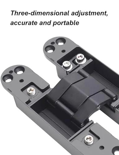 Concealed Three Way Adjustable Silent Hinges Set Hidden Door Hinges 180 Degree Opening 246mm X 34mm Durable No Fuss