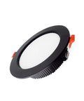 Narrow Frame LED Recessed Downlight in black with PMMA shade, designed for soft illumination in modern spaces.