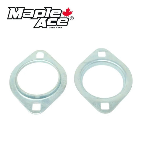 Oval Flanged Pressed Steel Bearing Housing 2 Bolt For Insert Bearings Beefed Up Heavy Duty Bearing Housing For OEM Replacement Use High Speed Low Vibration Low Noise Durable In Extreme Climate, zinc-coated steel housing