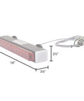 Discount Ramps hitch cargo carrier LED tail light kit with magnetic mount; red LED strip, gray housing, 16 inches long.