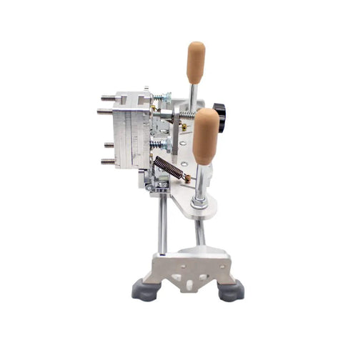 Fast Flip Precision Belt Grinder Jig With Quick Adjust Angle Guide Heavy Duty Cnc Cut Base Stainless Hardware close-up side view.