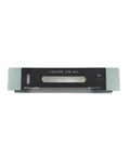 Dead On Precision Spirit Level Featuring Rock Solid Dual Bubble Vials Heavy Duty Straight Edge Ruler Crafted Tough For Framing Masonry Carpentry And Detailed Engineering Applications, top view showing vial and adjustment.