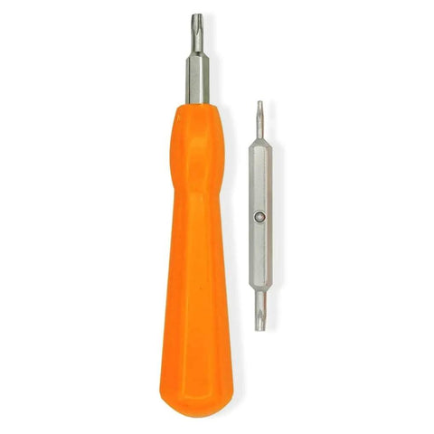 Dual End Alloy Steel Torx Screwdriver Bit Kit For Doorbells And Security Video Systems, Ergonomic Grip Handheld Tool, orange handle