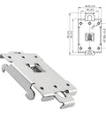 2 Pack 35mm DIN Rail Mount Brackets Stainless Steel Rail Fixing Clips Adapters For Single Phase Solid State Relays 2.54 By 1.73 Inches Durable Easy Install
