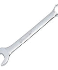 22Mm 12 Point Combination Wrench With Dual Sided Size Markings For Easy Reading Chrome Vanadium Steel Nickel Chrome Plated Full Polish Finish Durable Mechanics Tool Built For Home And Shop CCW33, showing open end and polished finish