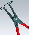 KNIPEX 8 Piece Precision Circlip Snap Ring Pliers Set For Internal And External Circlips With Slim Point Tips, red handles