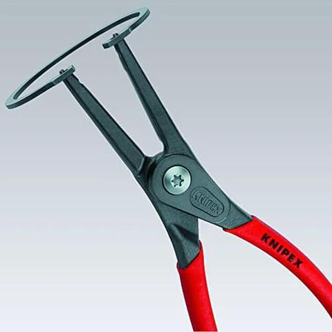 KNIPEX 8 Piece Precision Circlip Snap Ring Pliers Set For Internal And External Circlips With Slim Point Tips, red handles