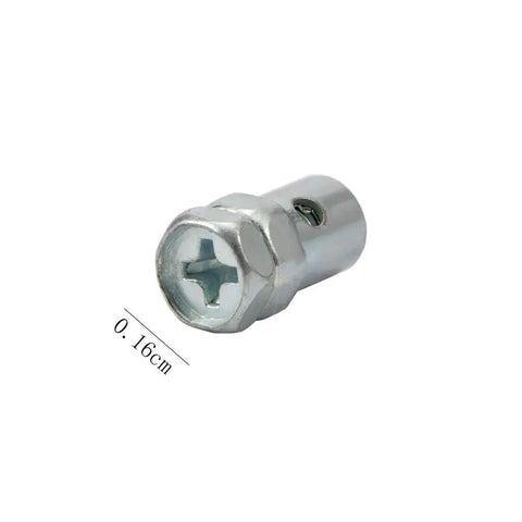 Close-up of metal component from Universal Motorcycle Repair Kit For Roadside Fixes, Emergency Throttle Clutch And Brake Cable Repair Set.