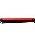 Heavy Duty Foldable Sawhorses 2 Pack 1000 Lb Weight Capacity Steel Work Stands with locked open hinges side view.