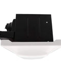Bottom view of Super Quiet 90 CFM Bathroom Exhaust Fan With Built In LED Light, Ceiling Mounted Vent With White Grill, 4 Inch Duct Compatible.